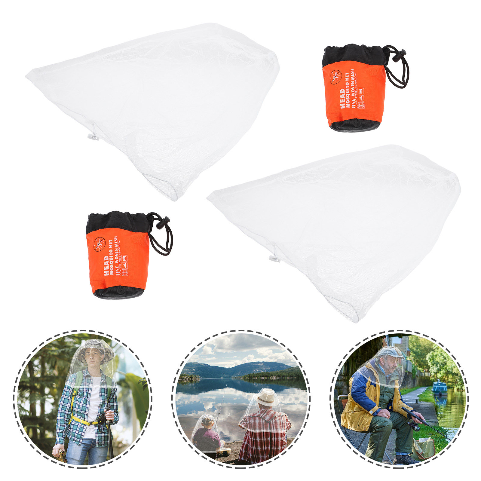 Outdoor Activities In Camping - 2Pcs Mosquito Proof Head Net Mesh