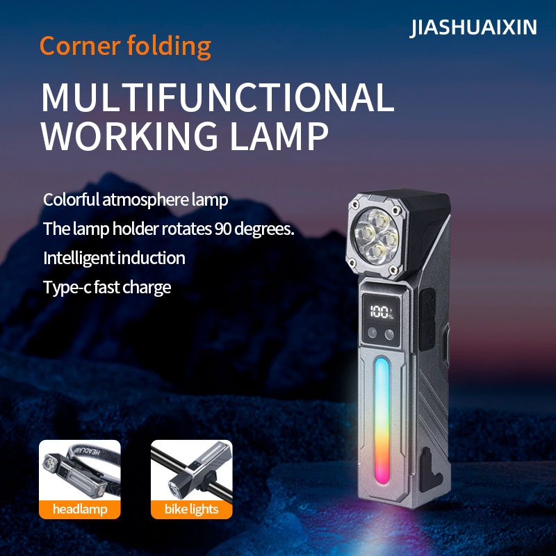 Headlamp - JIASHUAIXIN corner multi-function flashlight colorful atmosphere
