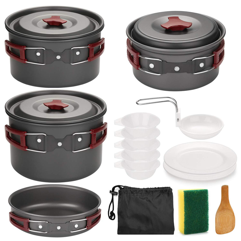 Outdoor Camping Dining Set - Outdoor Camping Cookware Kit Non Stick