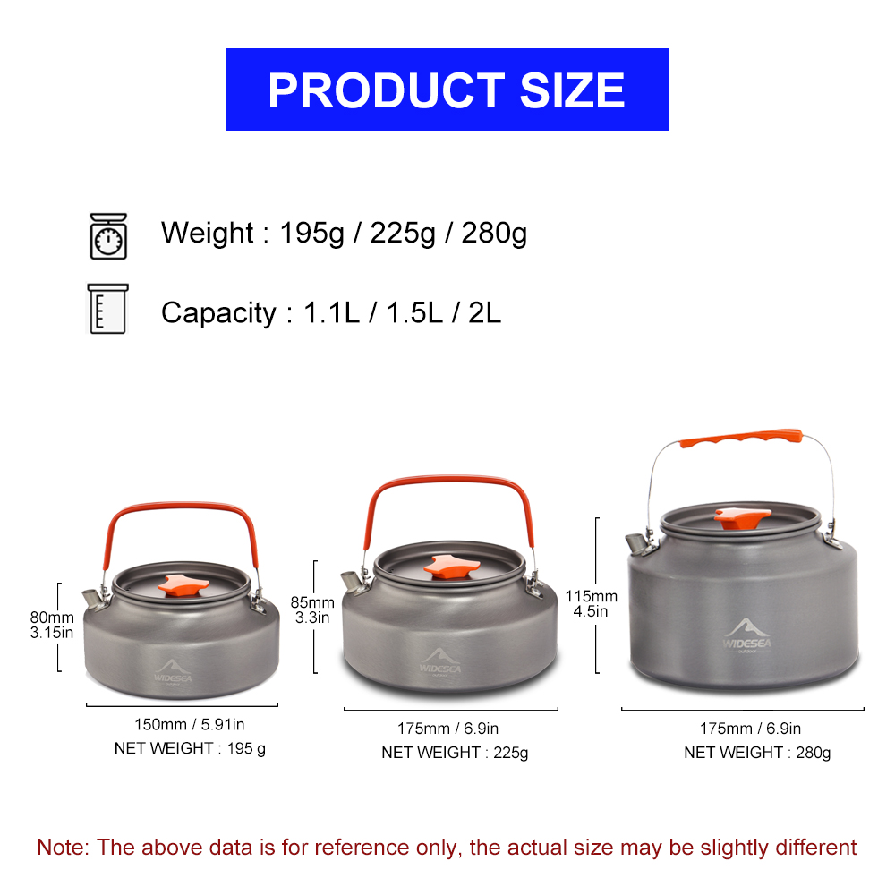 Widesea 1.1L 2L1.5L Camping Wa - Outdoor Camping Dining Set review and price