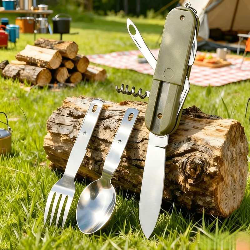 Stainless Steel 7 in 1 Camping - Outdoor Camping Dining Set review and price