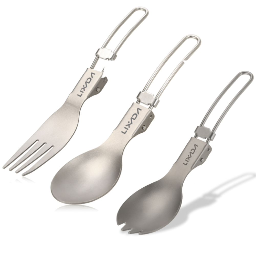 Lixada Titanium Folding Fork U - Outdoor Camping Dining Set review and price