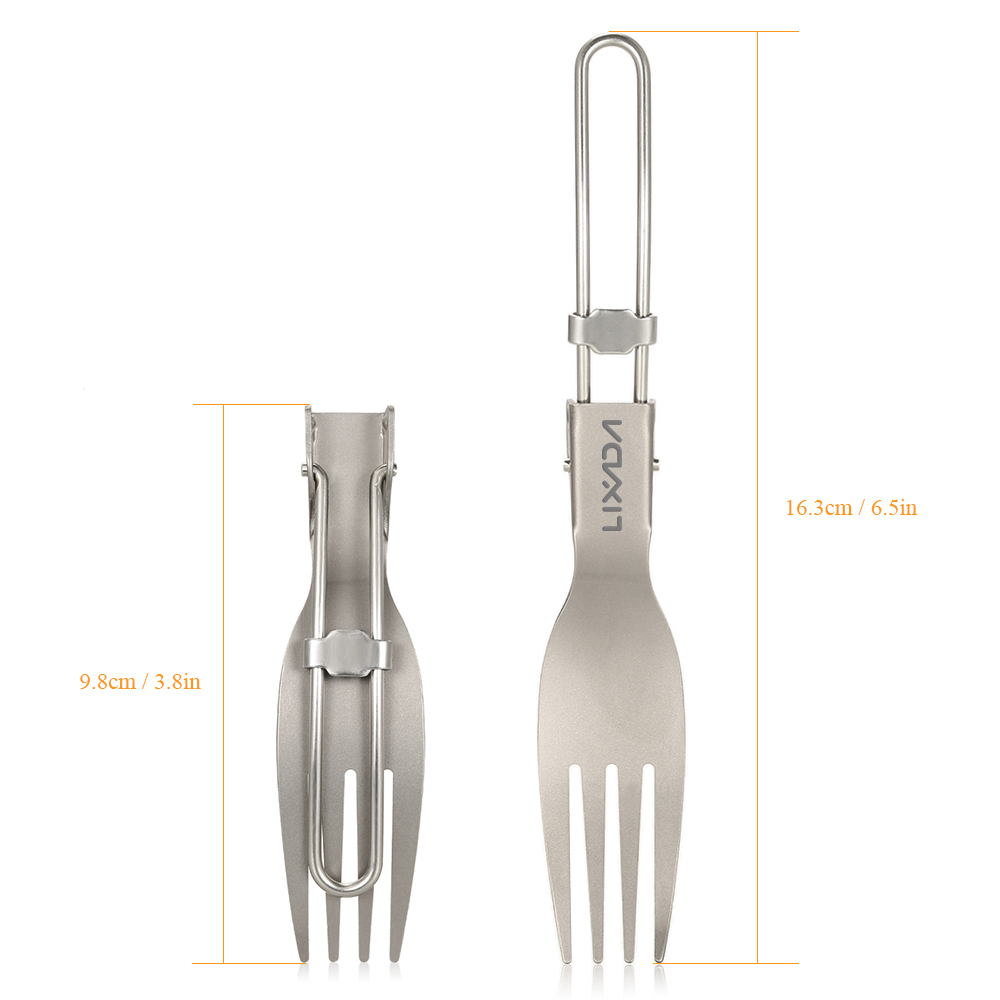 Lixada Titanium Folding Fork U - Outdoor Camping Dining Set review and price