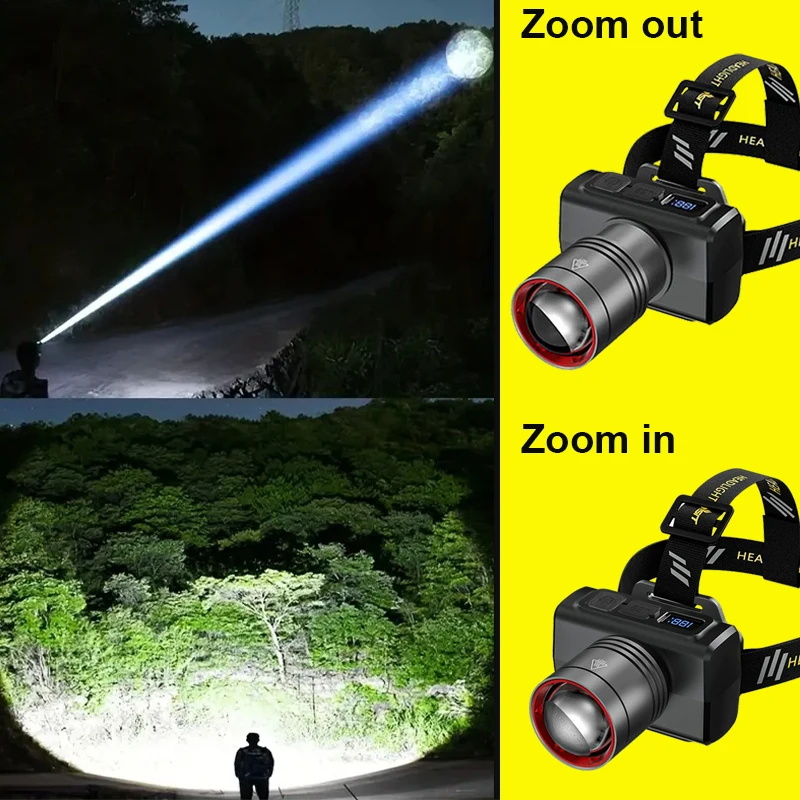 2026 LED digital Rechargeable  - Headlamp review and price