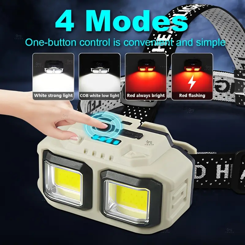 COB LED Headlamp Rechargeable  - Headlamp review and price