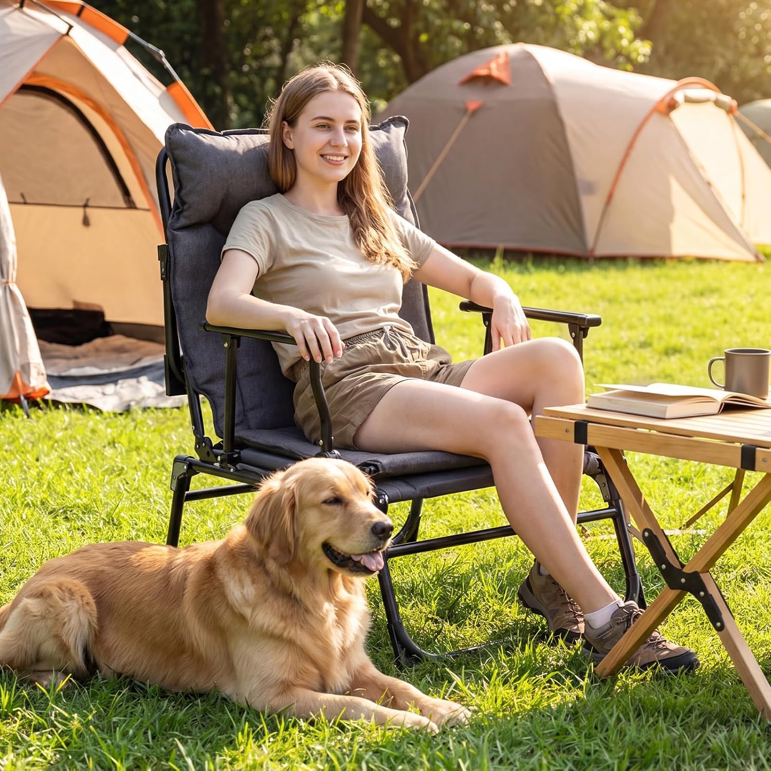Folding Patio Lounge Chair Set - Outdoor Camping Folding Chair review and price