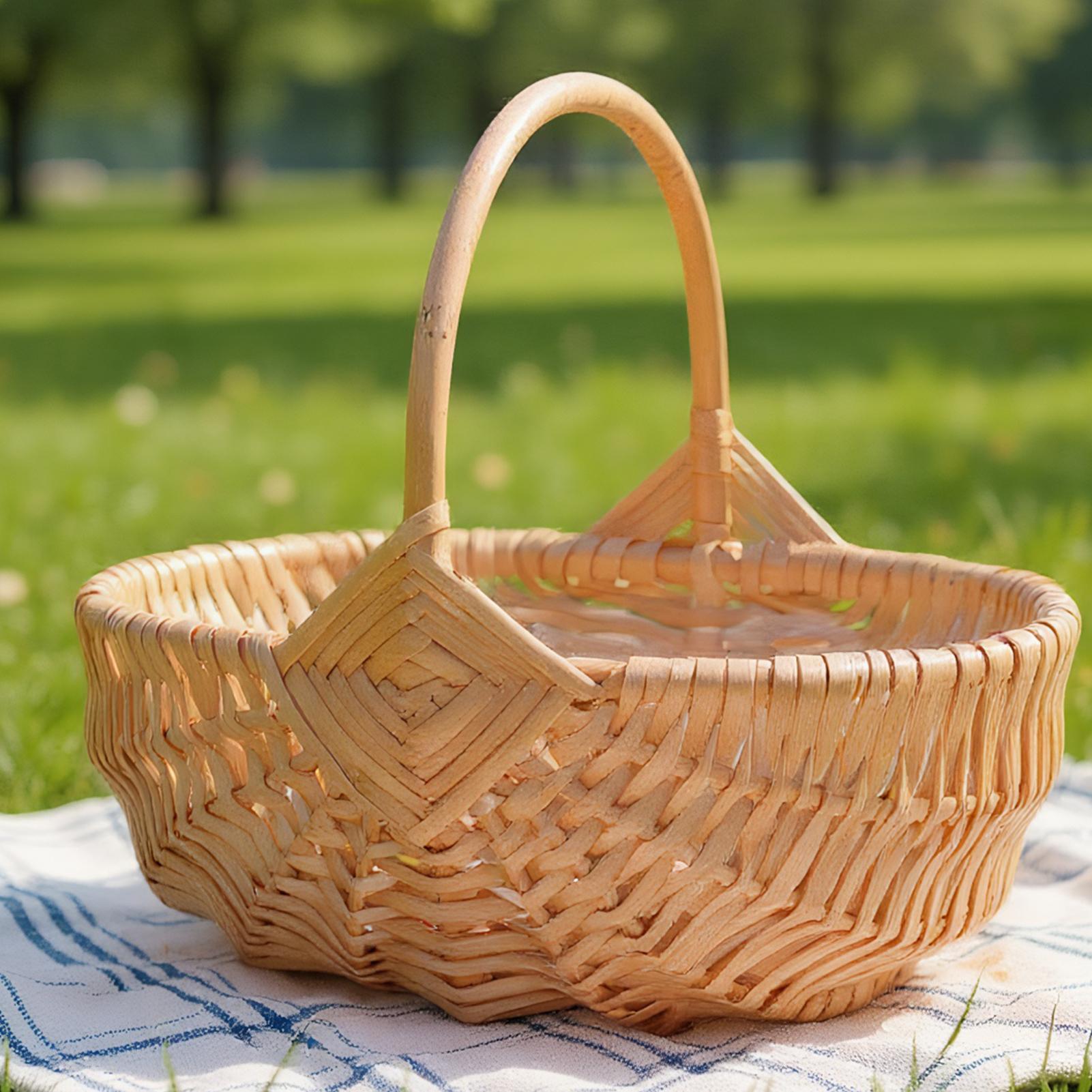 Woven Wicker Picnic Basket Wit - Outdoor Activities In Camping review and price