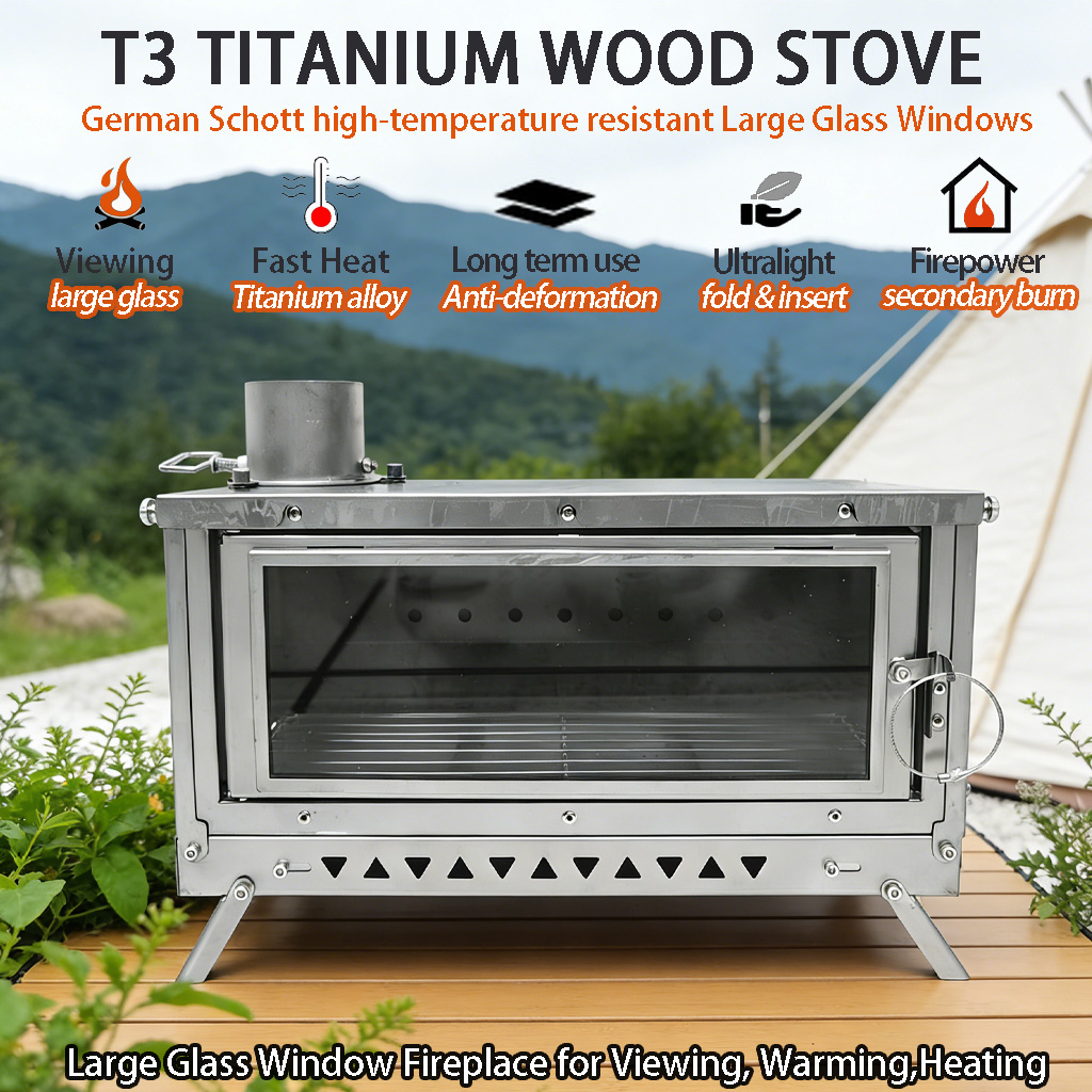 DANCHEL T3 Titanium Tent Stove - Outdoor Camping Wood Stove review and price