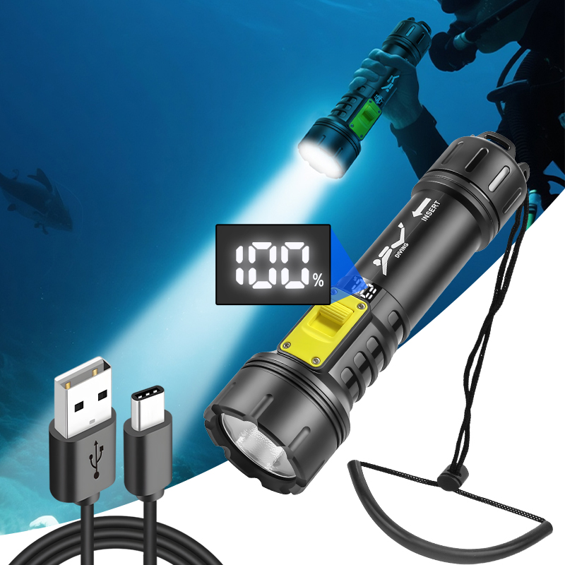 New XHP70 Diving Flashlight IP - Outdoor Camping And Fishing review and price