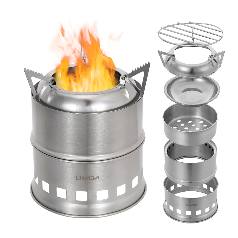 Lixada Stainless Steel Wood St - Outdoor Camping Wood Stove review and price