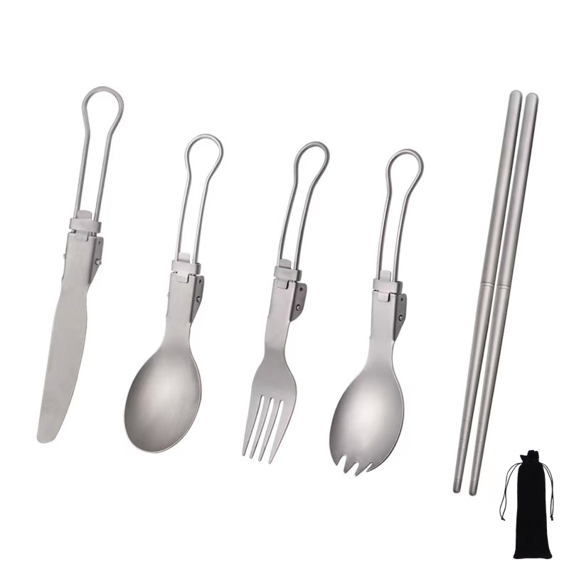 Titanium Foldable Utensil Set  - Outdoor Camping Uk review and price