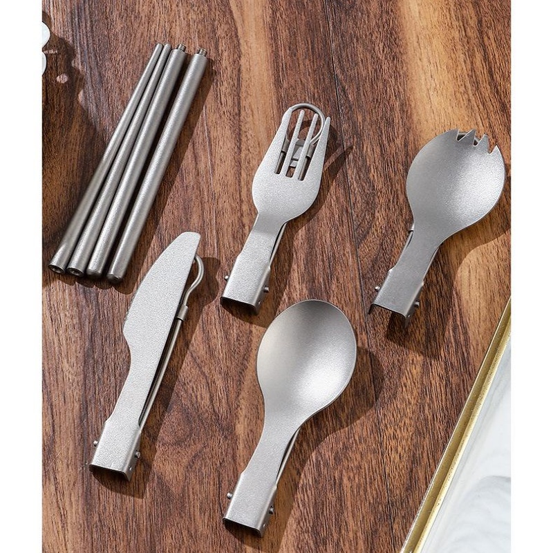 Titanium Foldable Utensil Set  - Outdoor Camping Uk review and price