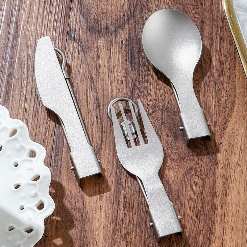 Titanium Foldable Utensil Set  - Outdoor Camping Uk review and price