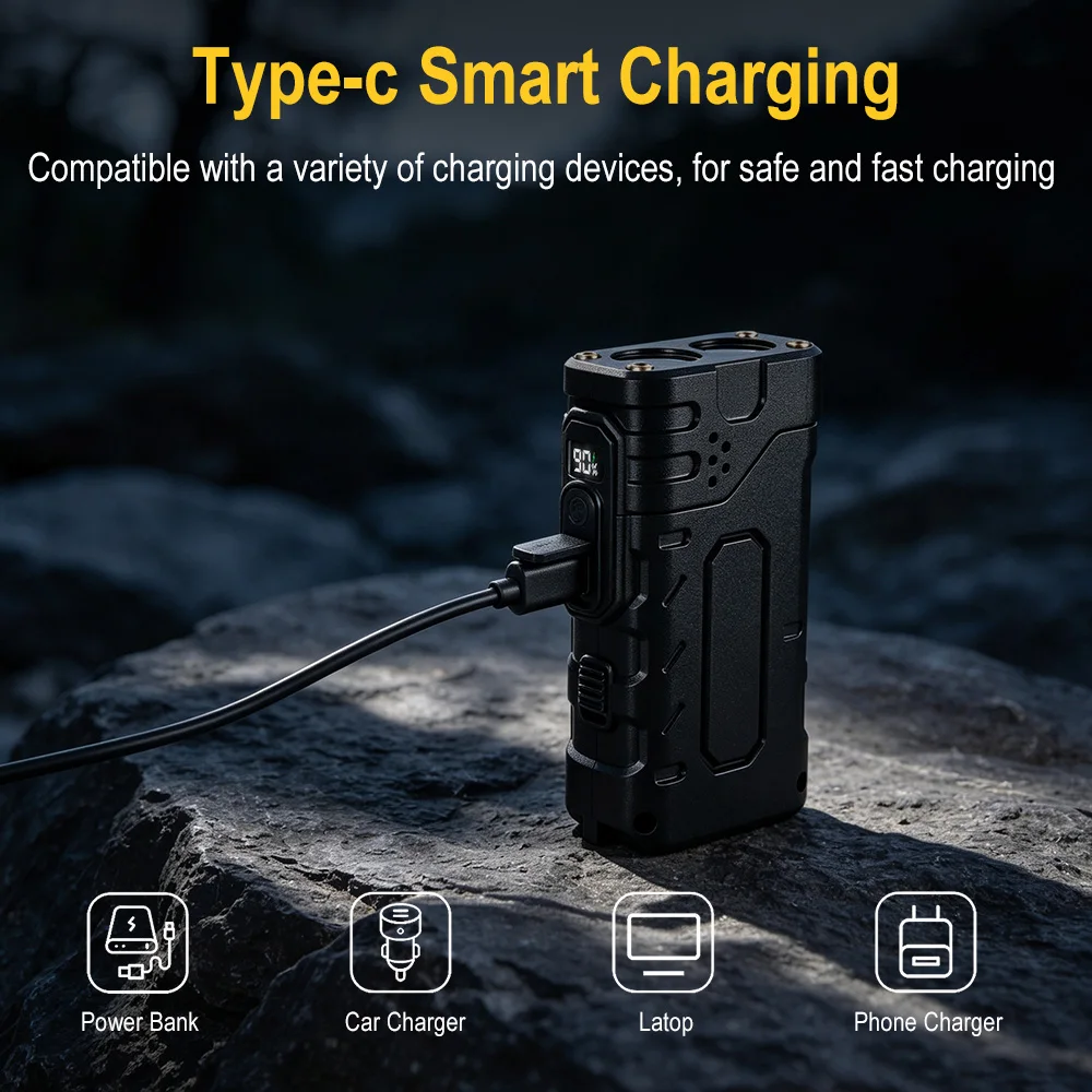 BORUIiT Hand Crank EDC LED Fla - Outdoor Camping And Fishing review and price
