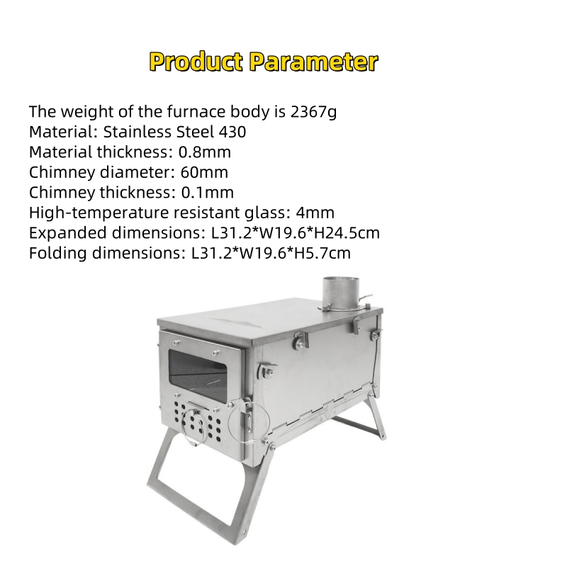 Folding Wood Stove, Stainless  - Outdoor Camping Wood Stove review and price