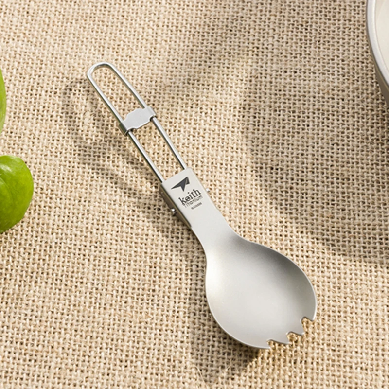 Keith Titanium Spork Foldable  - Outdoor Camping Dining Set review and price