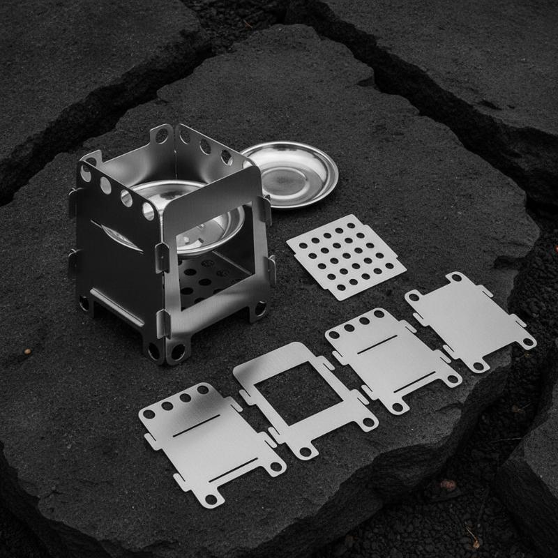 1 Set Lightweight Folding Camp - Outdoor Camping Wood Stove review and price